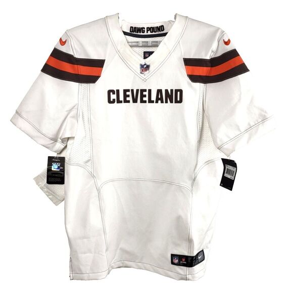 NEW Size 44 Football Jersey Authentic Nike NFL Cleveland DAWG POUND White Logos - Picture 3 of 15